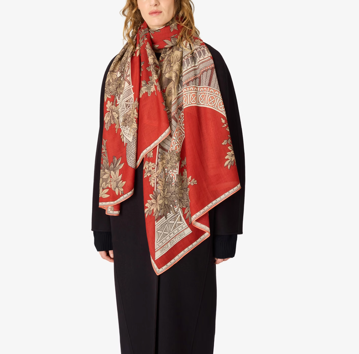 1889 Scarf in Terracotta-Scarves and Wraps-Inoui Editions-Terracotta-OS-Mercantile Portland