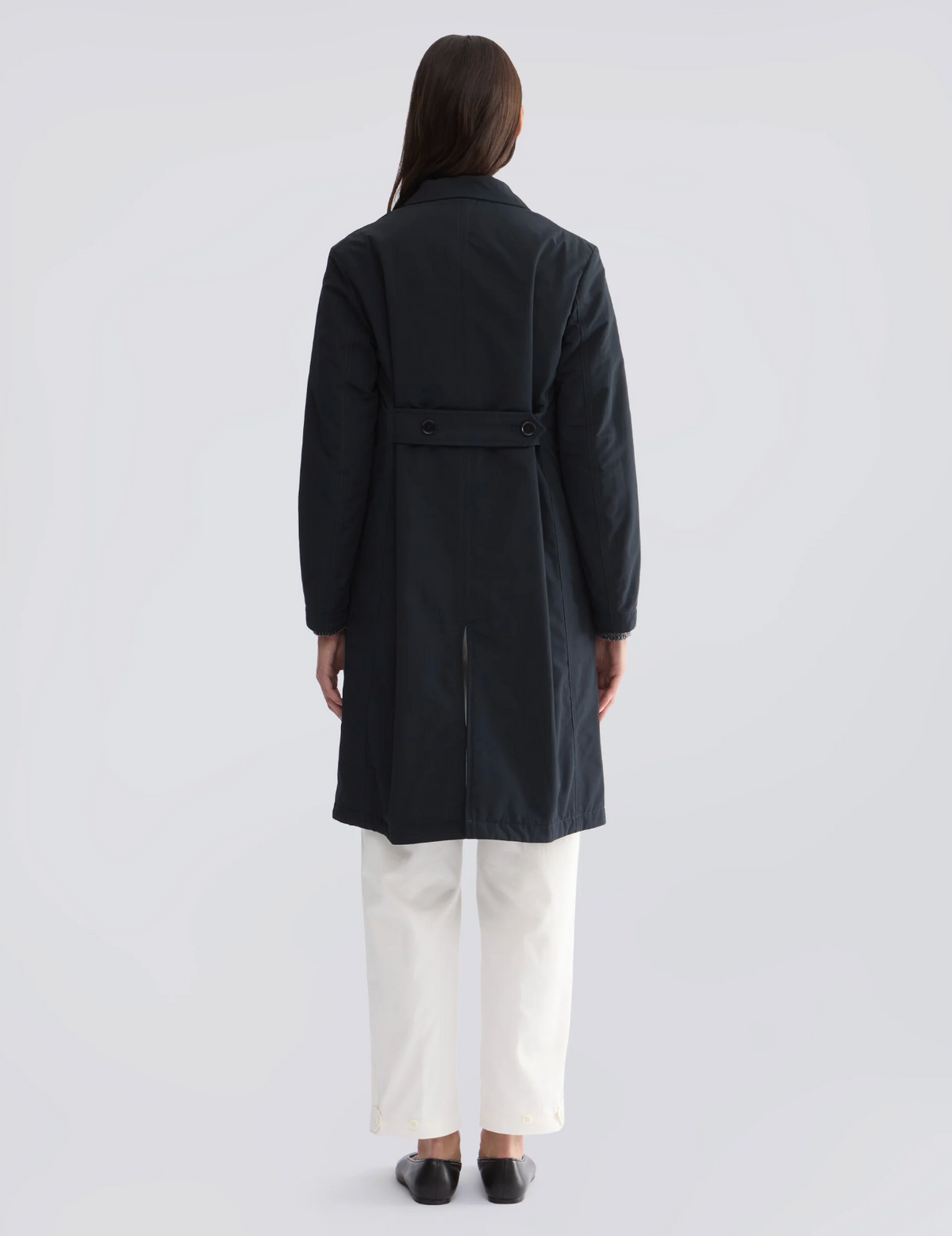 3/4 Length Canvas Coat-Outerwear-Aspesi-Navy-XS-Mercantile Portland