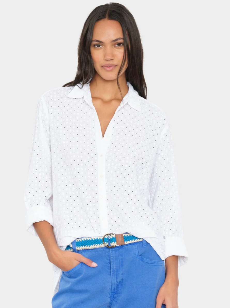 Beau Embroidered Shirt Xirena White at Mercantile Portland