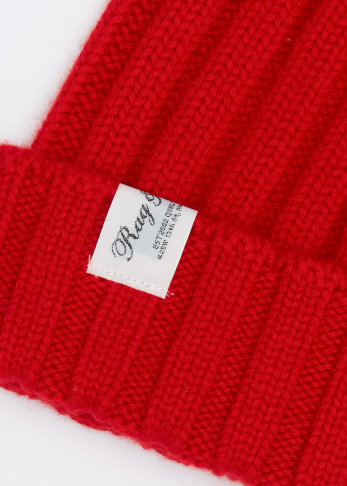 Cassidy Cashmere Beanie Rag & Bone red at Mercantile Portland close up