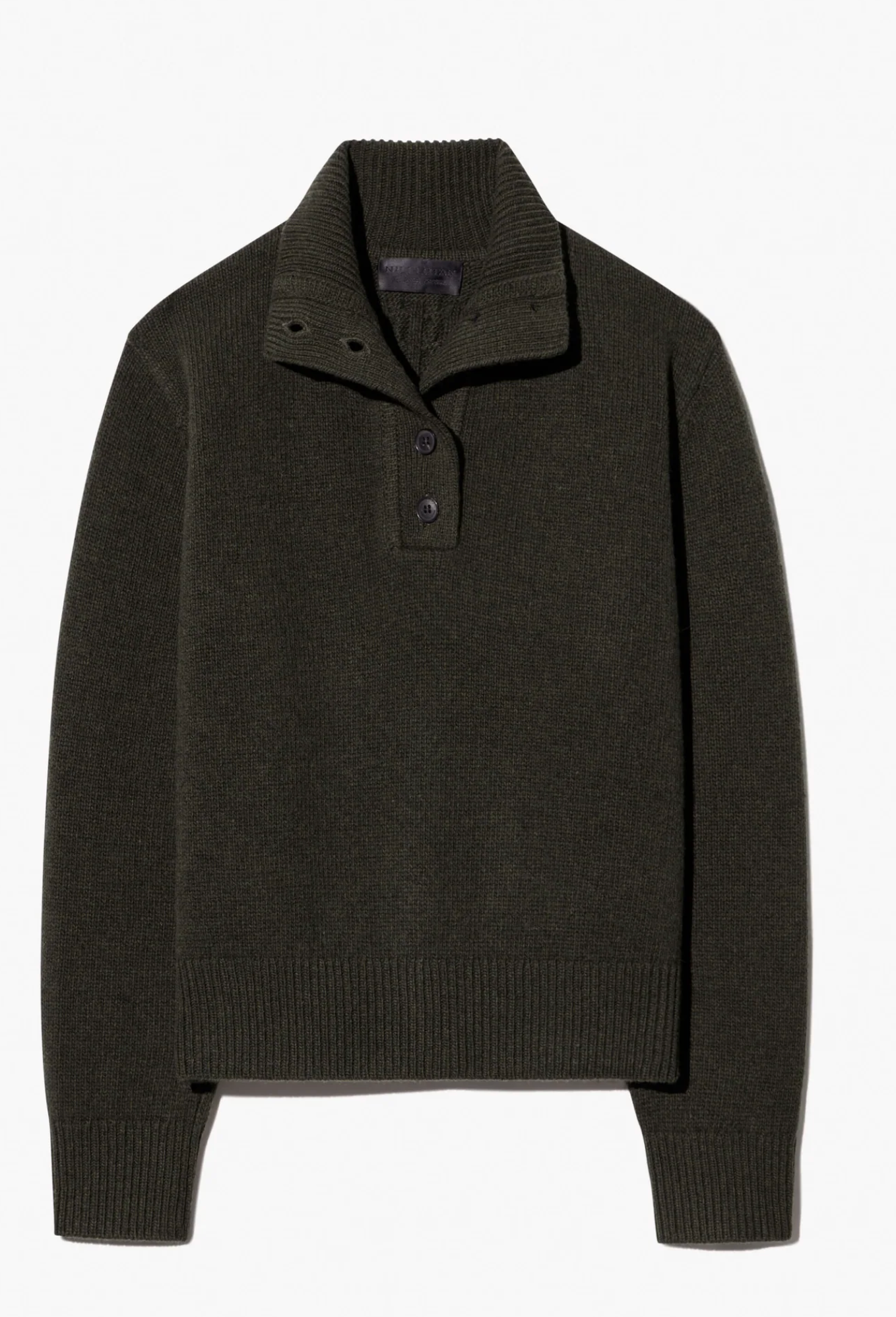 Renata Wool Sweater Nili Lotan Dark Pine Melange at Mercantile Portland flat lay