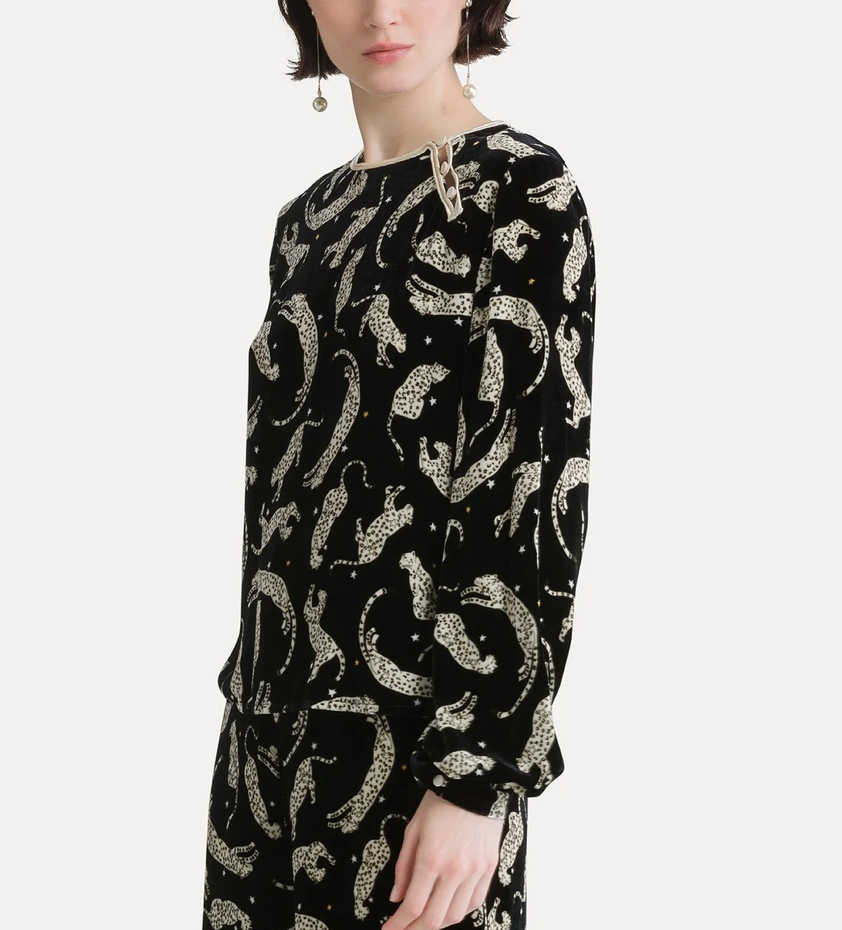 Royal Leopard Top-Tops-Forte Forte-Night-0-Mercantile Portland