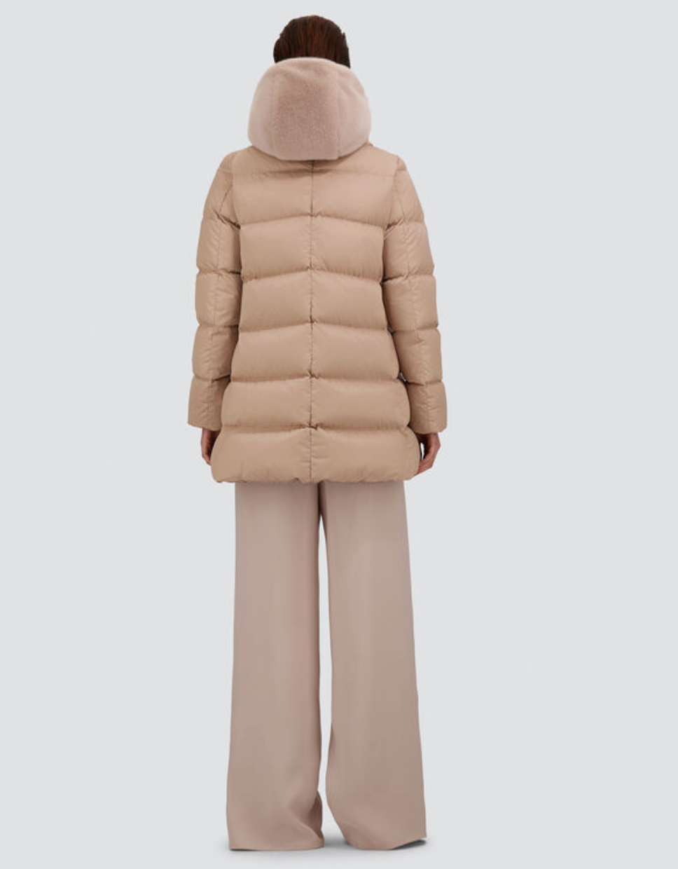 A-Line Satin Jacket with Removable Hood-Outerwear-Herno-Chantilly-36-Mercantile Portland