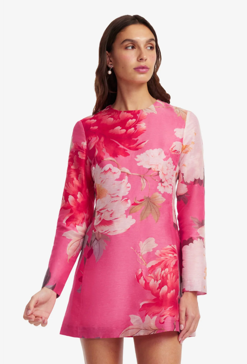 Aliza Mini Dress-Dresses-LEO LIN-Fuchsia-4-Mercantile Portland