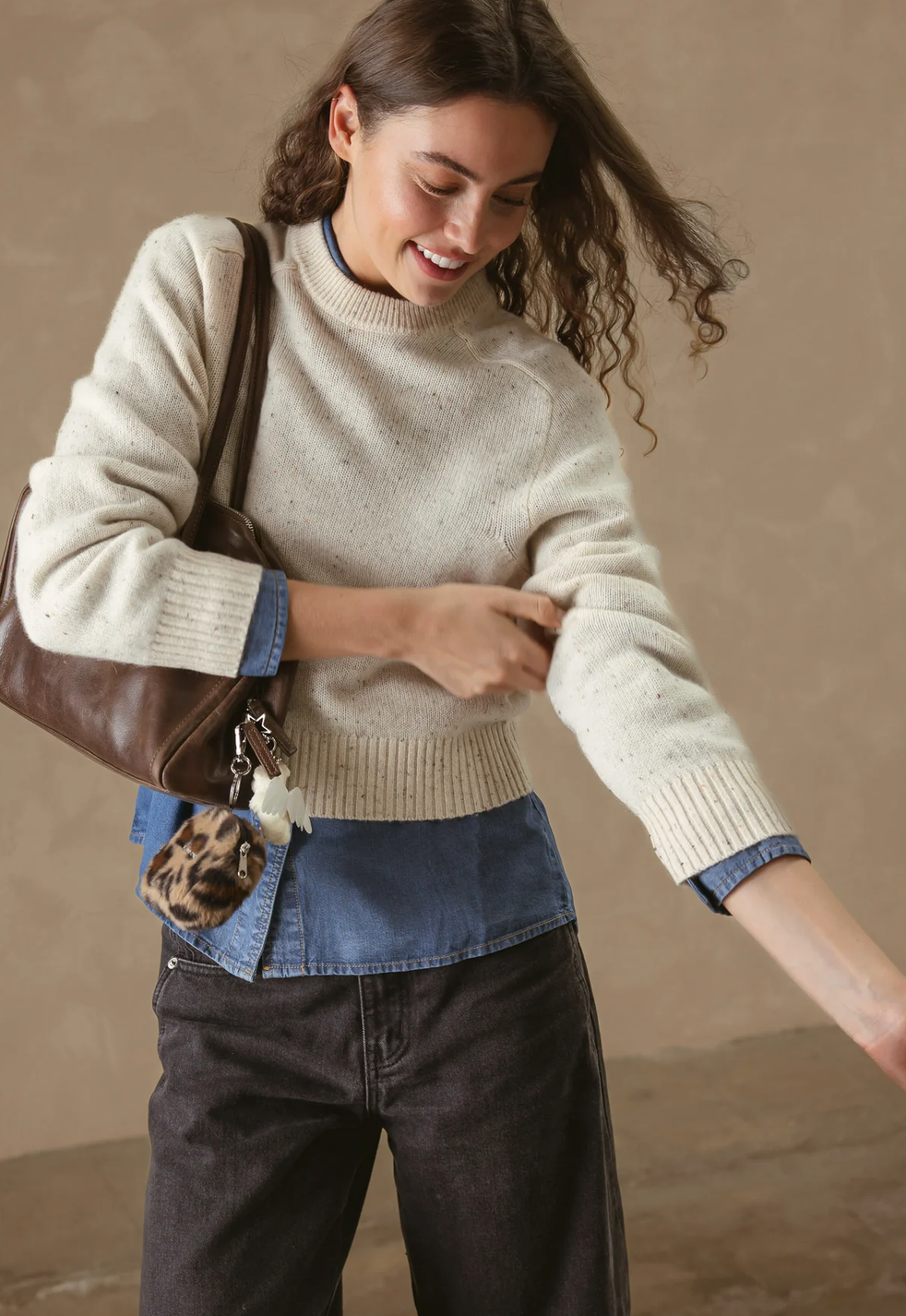 Alyson Cropped Crew in Cocount-Sweaters-27 Miles-Coconut-XS-Mercantile Portland