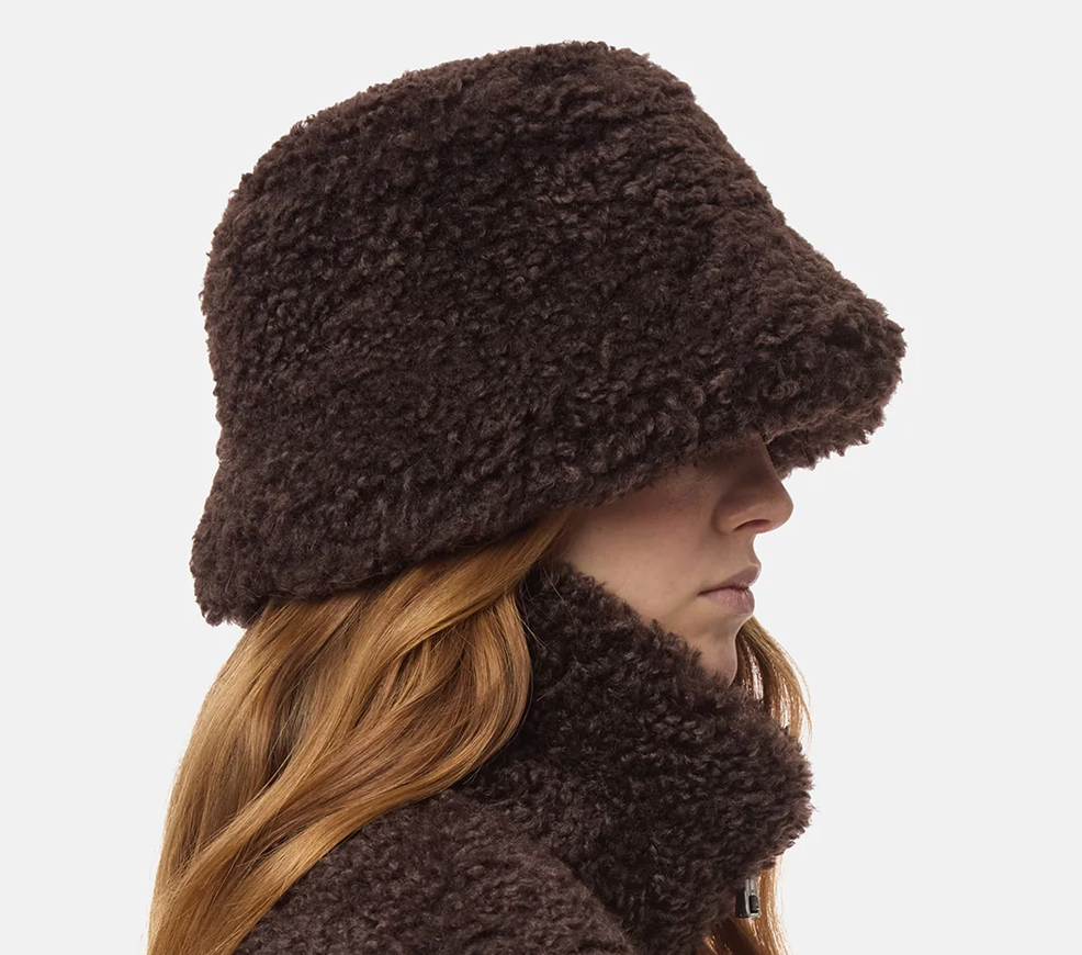 Amara Bouclette Hat in Brown-Hats-Apparis-Brown-OS-Mercantile Portland