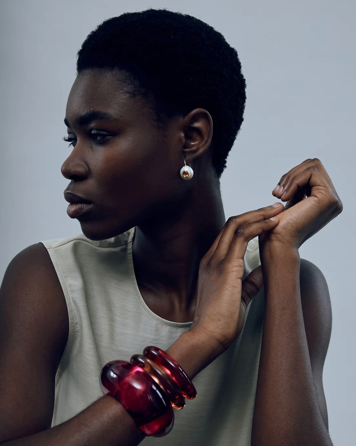 Arc Cuff-Jewelry-Lizzie Fortunato-Magenta-OS-Mercantile Portland