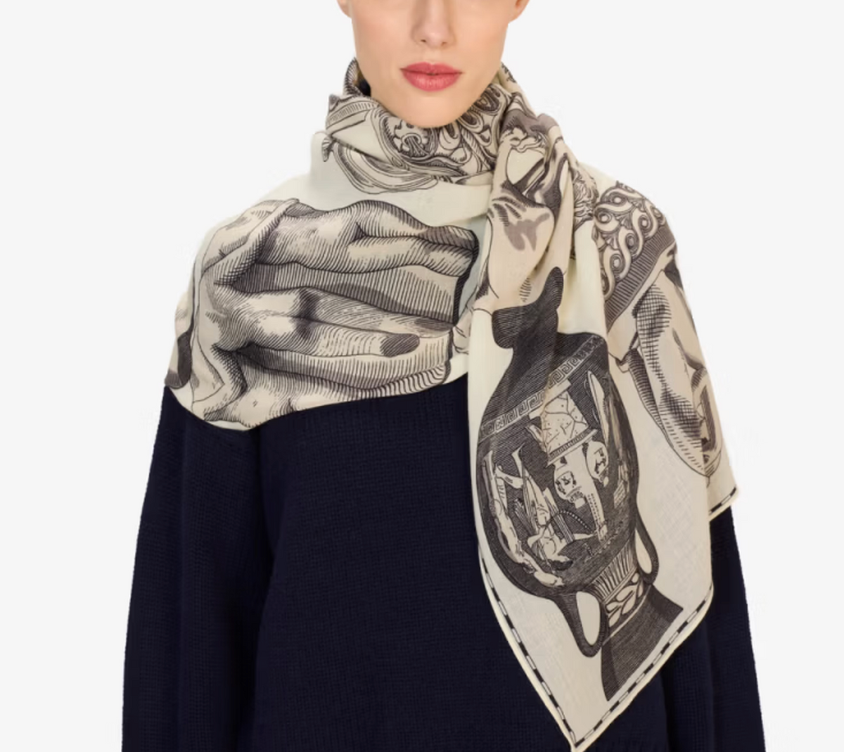 Archives Scarf-Scarves and Wraps-Inoui Editions-White-OS-Mercantile Portland