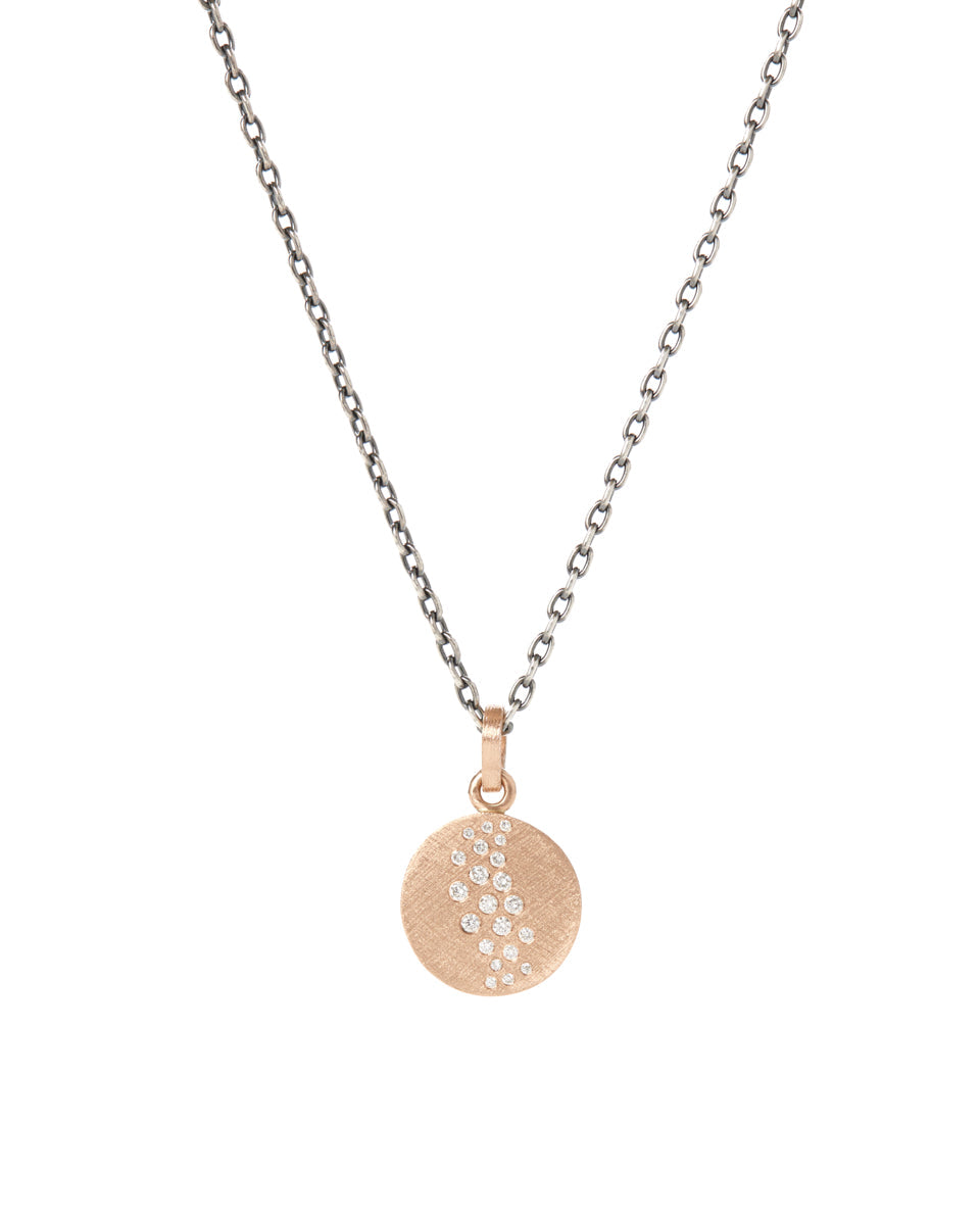 Aria Rose Gold Circle Pendant-Jewelry-Rene Escobar-Mercantile Portland