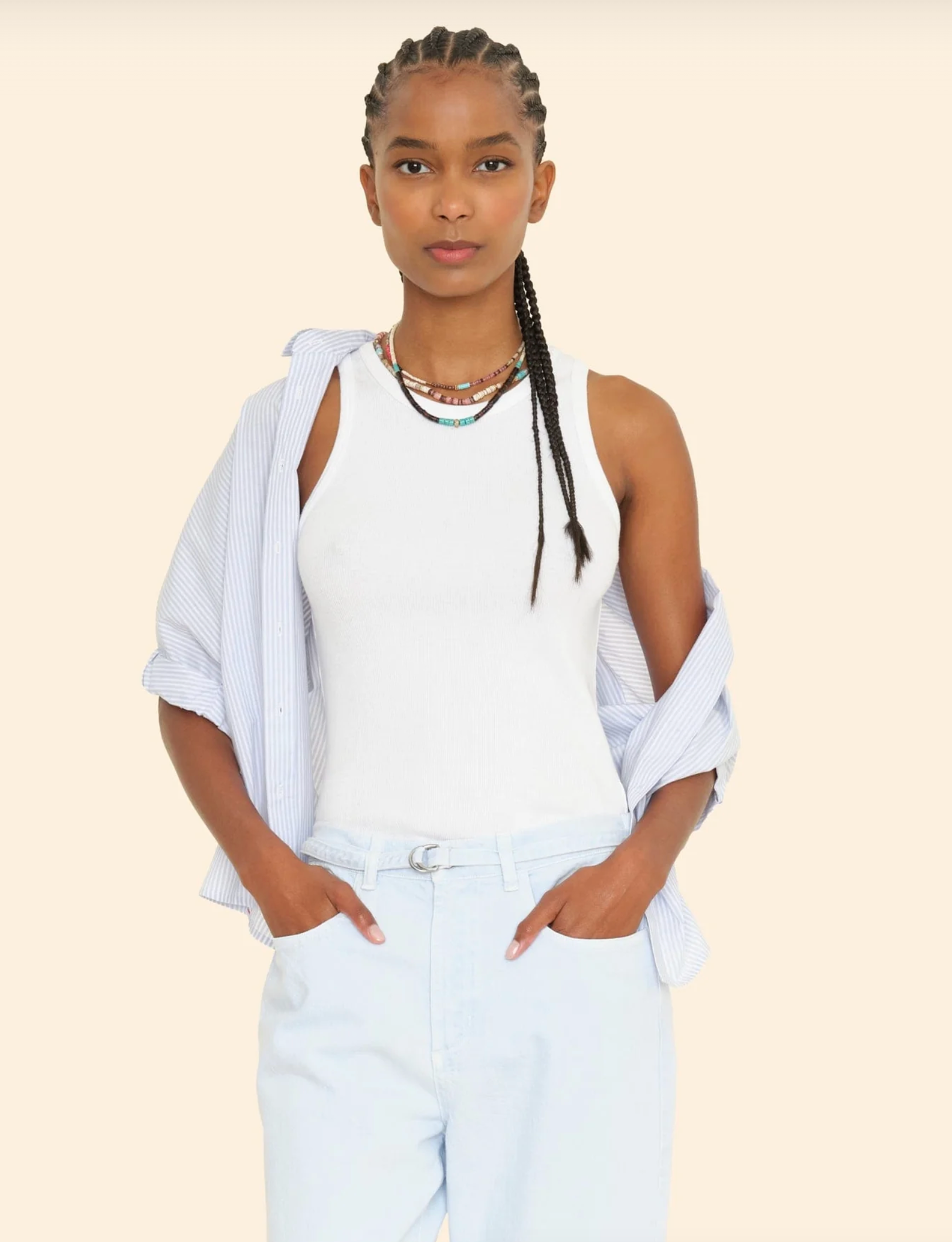 Arynn Tank Top-Tops-Xirena-White-XS-Mercantile Portland