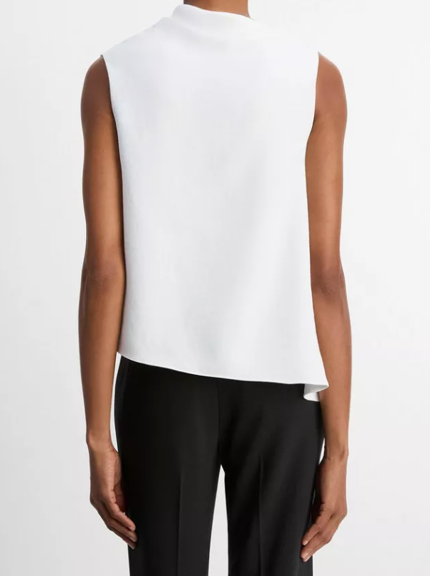 Asymmetrical Draped A-Line Top-Denim-Vince-Coastal Blue-XXS-Mercantile Portland