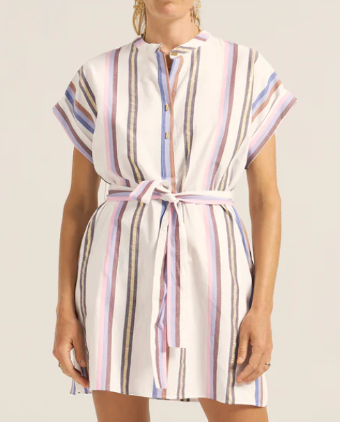 Athena Tunic-Tops-Ilio Nema-Multi Stripe-XS-Mercantile Portland