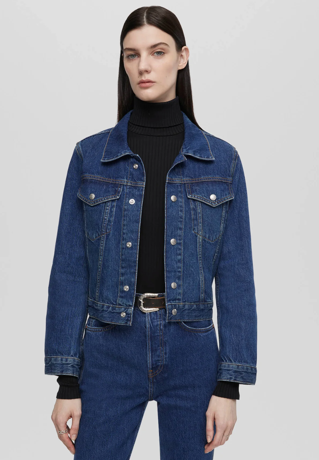 Baby Trucker Jacket-Denim-Re/Done-Faded Rider-XS-Mercantile Portland