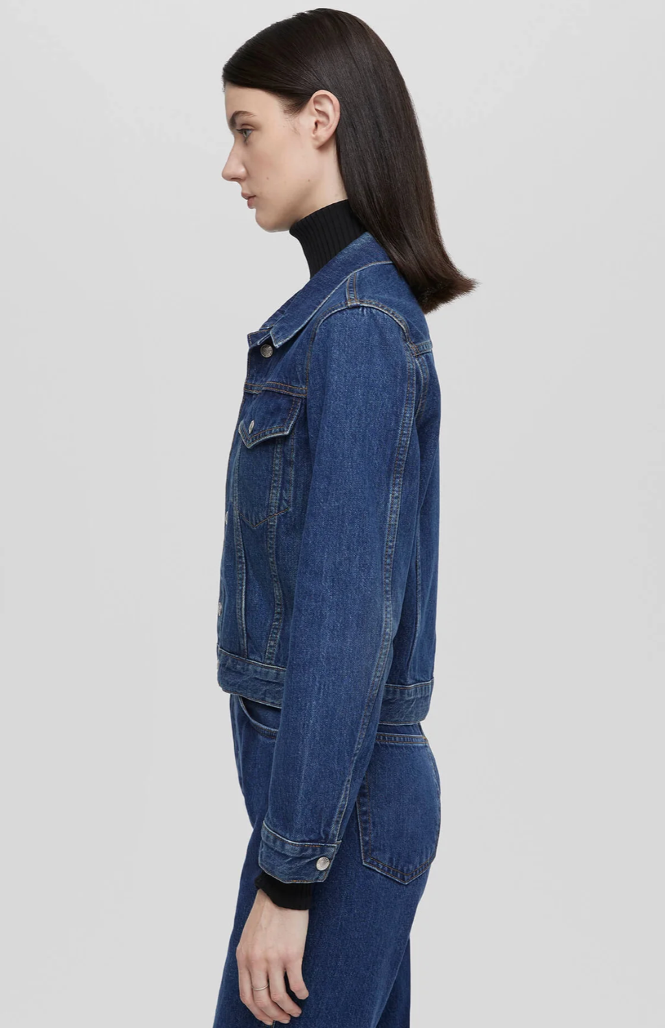 Baby Trucker Jacket-Denim-Re/Done-Faded Rider-XS-Mercantile Portland