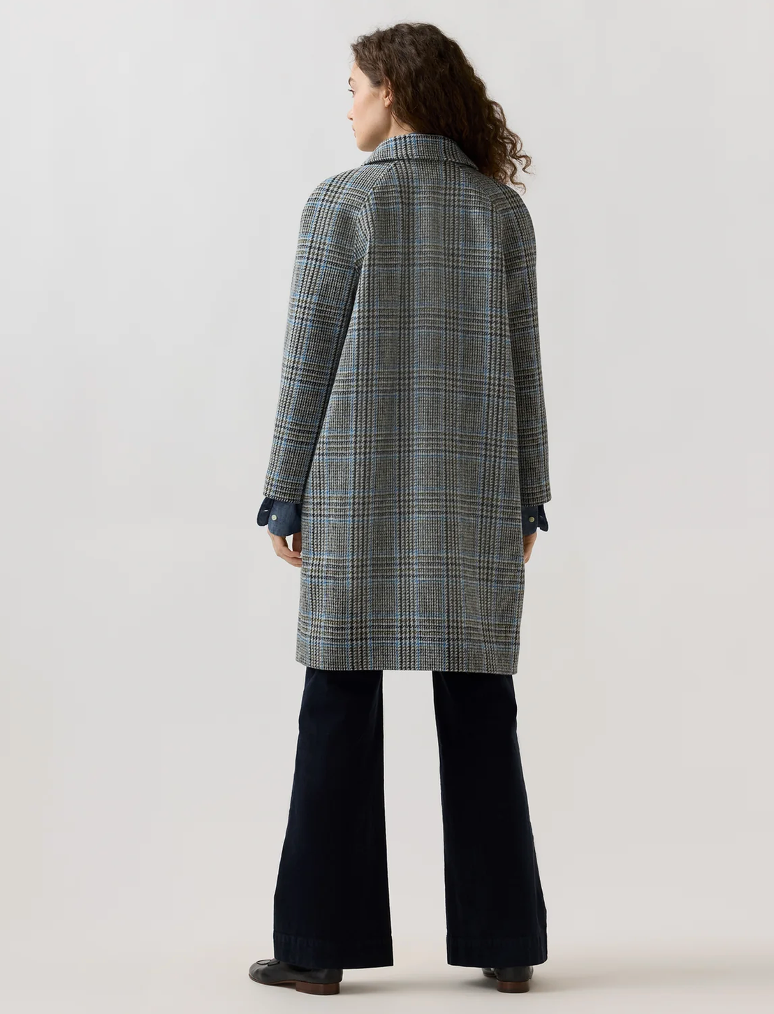 Balmacaan Coat in Grey Glen Plaid-Outerwear-Mashburn-Grey Sky-XS-Mercantile Portland