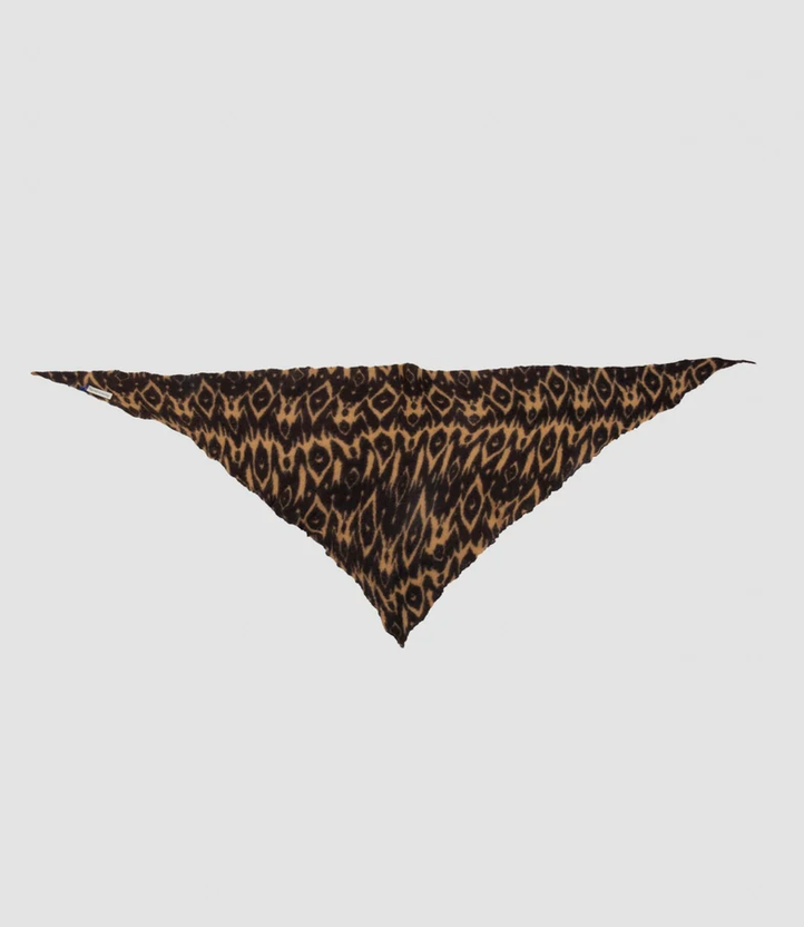 Bandana Open Knit Print Scarf in Dark Wood-Scarves and Wraps-Mirror in the Sky-Dark Wood-OS-Mercantile Portland