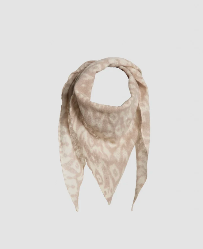 Bandana Open Knit Print Scarf in Jute-Scarves and Wraps-Mirror in the Sky-Jute-OS-Mercantile Portland
