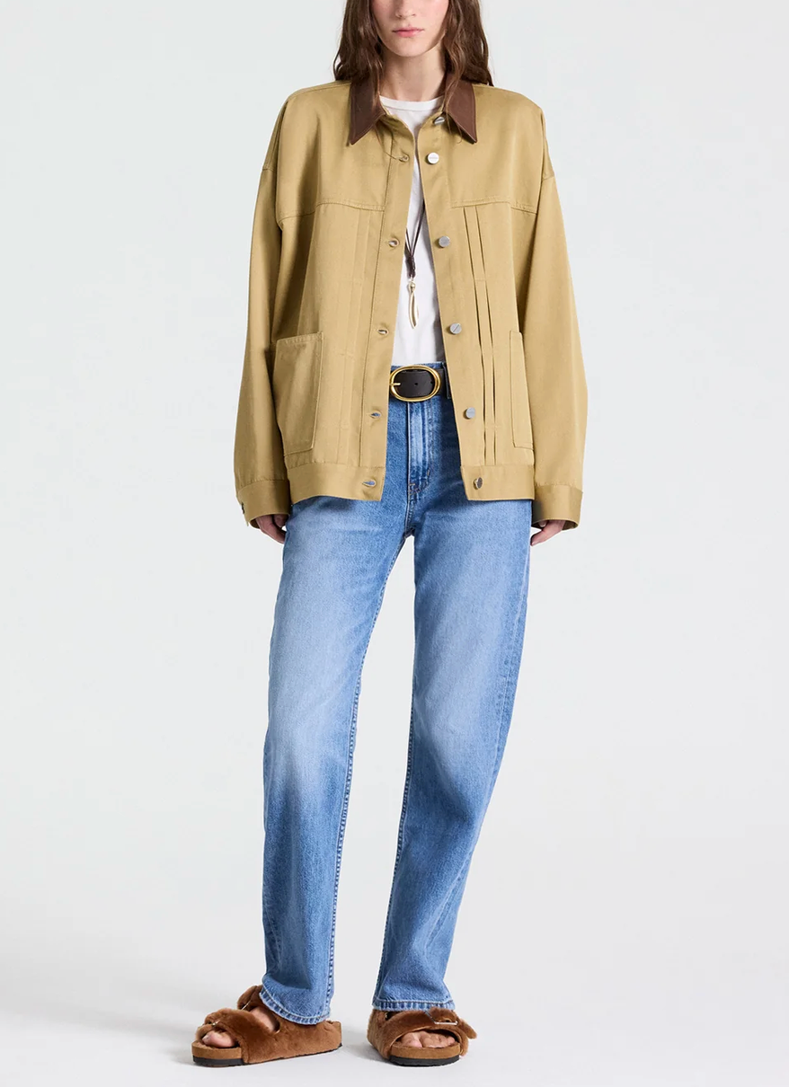 Barn Jacket Combo-Jackets-TWP-Khaki / Bison-XS-Mercantile Portland