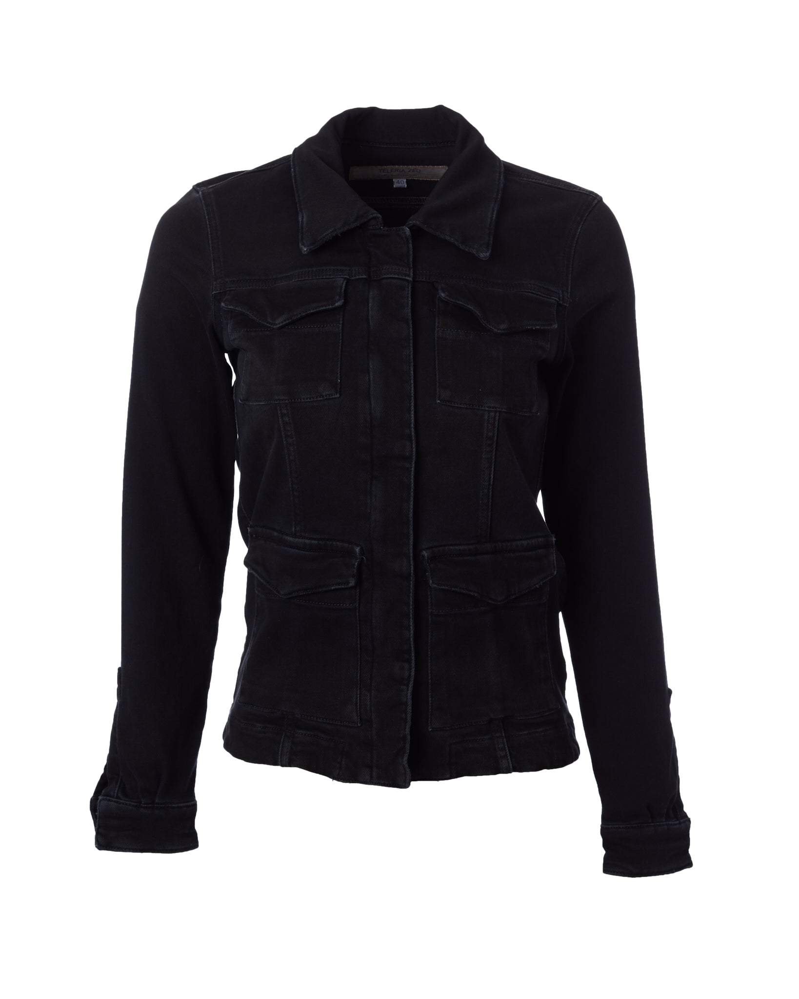 Beale Four Pocket Denim Jacket-Denim-Teleria Zed-Black-40-Mercantile Portland