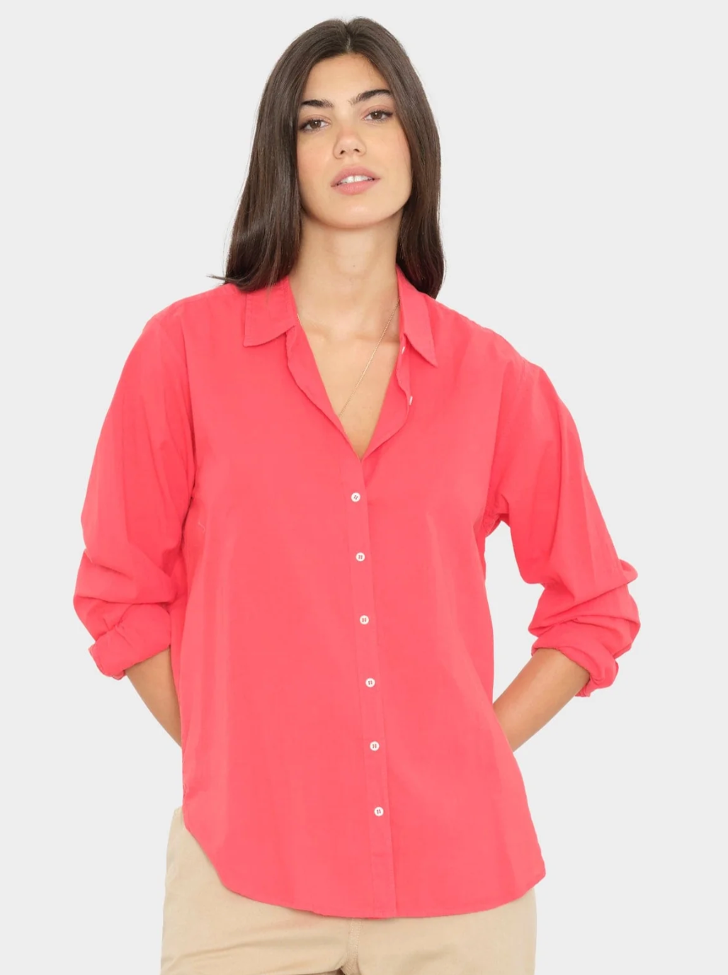 Beau Shirt in Red Sky-Shirts-Xirena-Red Sky-XS-Mercantile Portland