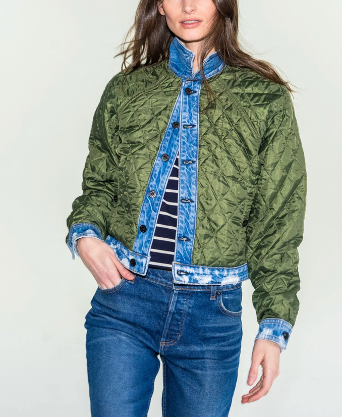 Bleecker Street Liner Jacket in Blondie-Jackets-ASKKNY-BLONDIE-XS-Mercantile Portland