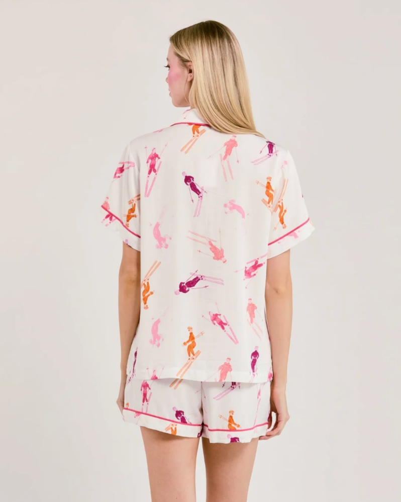 Bluebird Day Pj Shorts Set-Clothing-Katie Kime-Pink-XS-Mercantile Portland