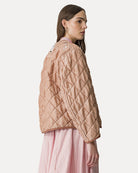 Bomber Jacket in Quilted “Liquid” Fabric-Jackets-Forte Forte-Honey • forte_forte-0-Mercantile Portland