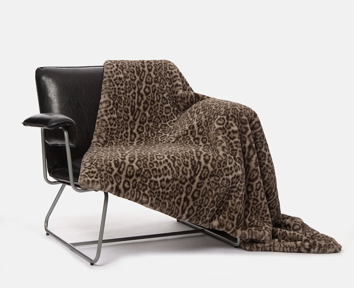 Brady Blanket in Leopard-Scarves and Wraps-Apparis-Leopard-OS-Mercantile Portland