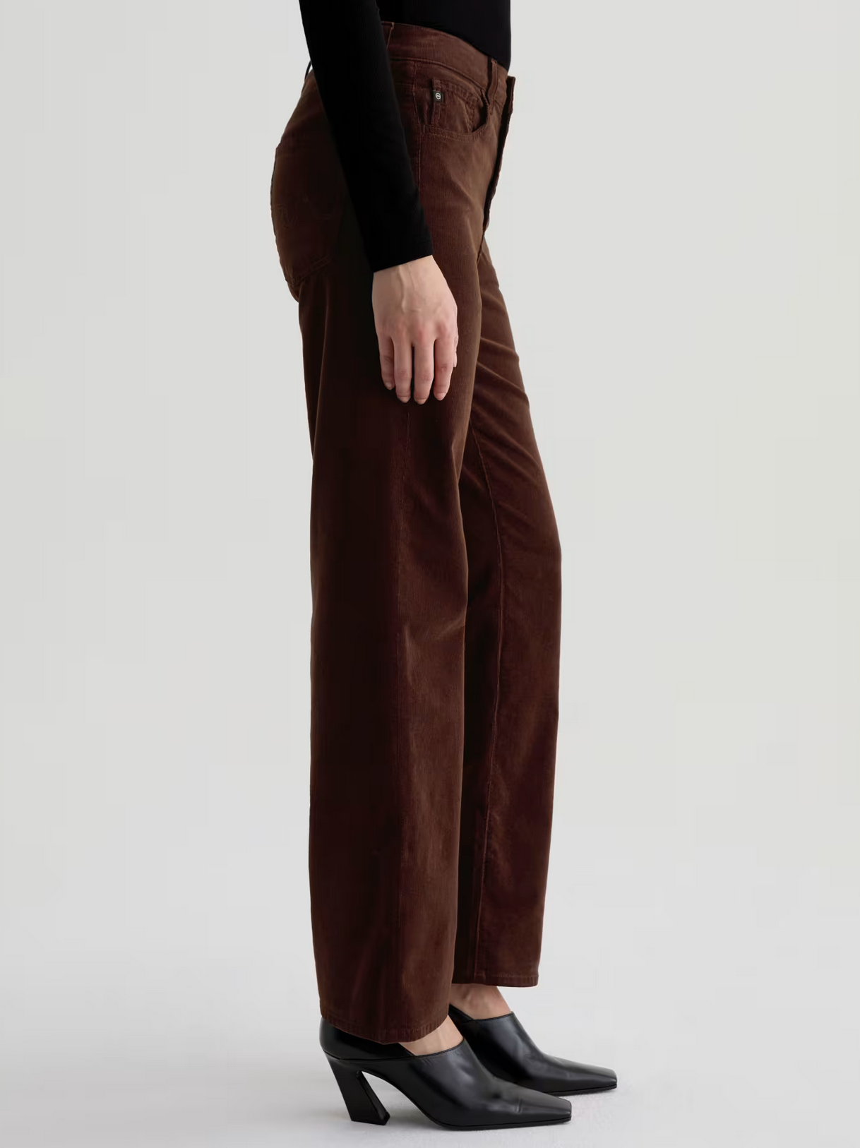 Brinley Corduroy in Coffee Bean-Denim-AG Jeans-Coffee Bean-25-Mercantile Portland