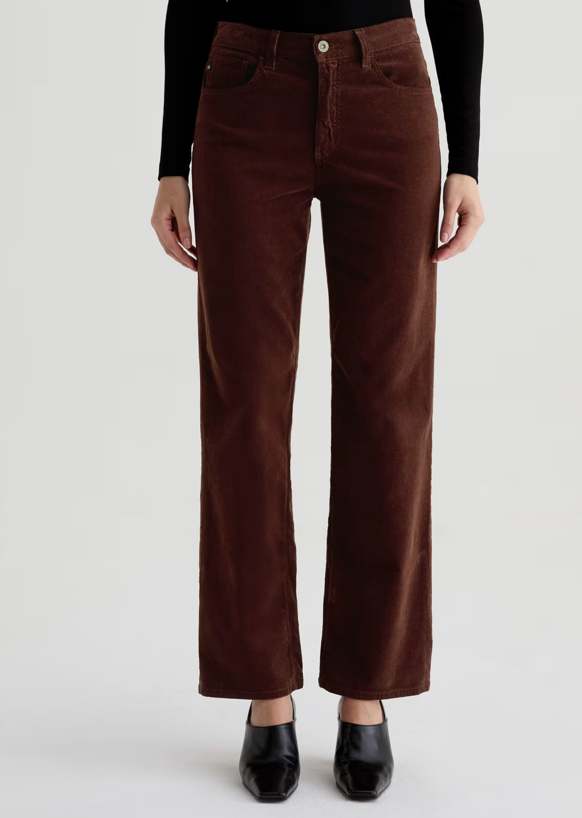 Brinley Corduroy in Coffee Bean-Denim-AG Jeans-Coffee Bean-25-Mercantile Portland