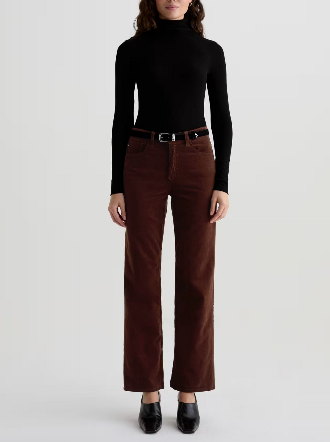 Brinley Corduroy in Coffee Bean-Denim-AG Jeans-Coffee Bean-25-Mercantile Portland