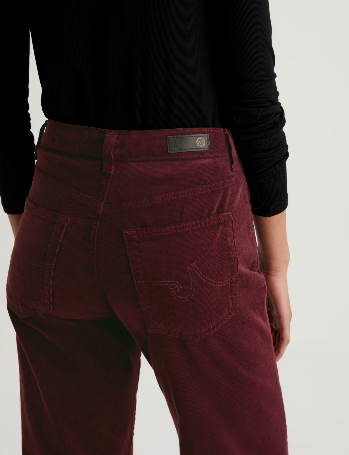 Brinley Corduroy in Winery-Denim-AG Jeans-Winery-26-Mercantile Portland