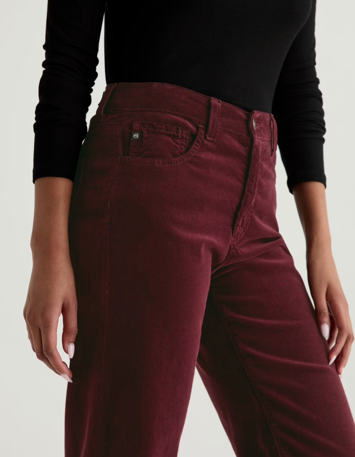 Brinley Corduroy in Winery-Denim-AG Jeans-Winery-26-Mercantile Portland