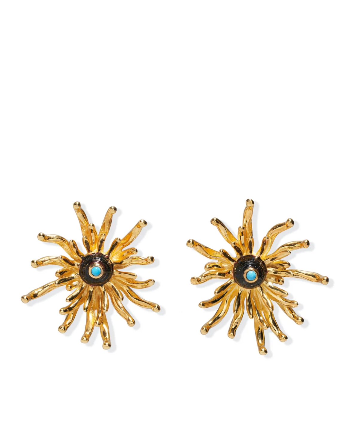 Cactus Flower Stud Earrings-Jewelry-Lizzie Fortunato-Gold-OS-Mercantile Portland