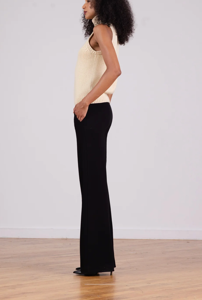Carla Pant in Black-Pants-AVENUE MONTAIGN-Black-4-Mercantile Portland
