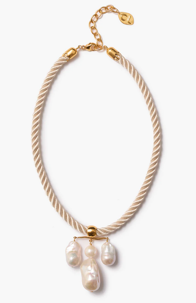 Caroline Twist Cord Necklace-Jewelry-Chan Luu-White Pearl-OS-Mercantile Portland