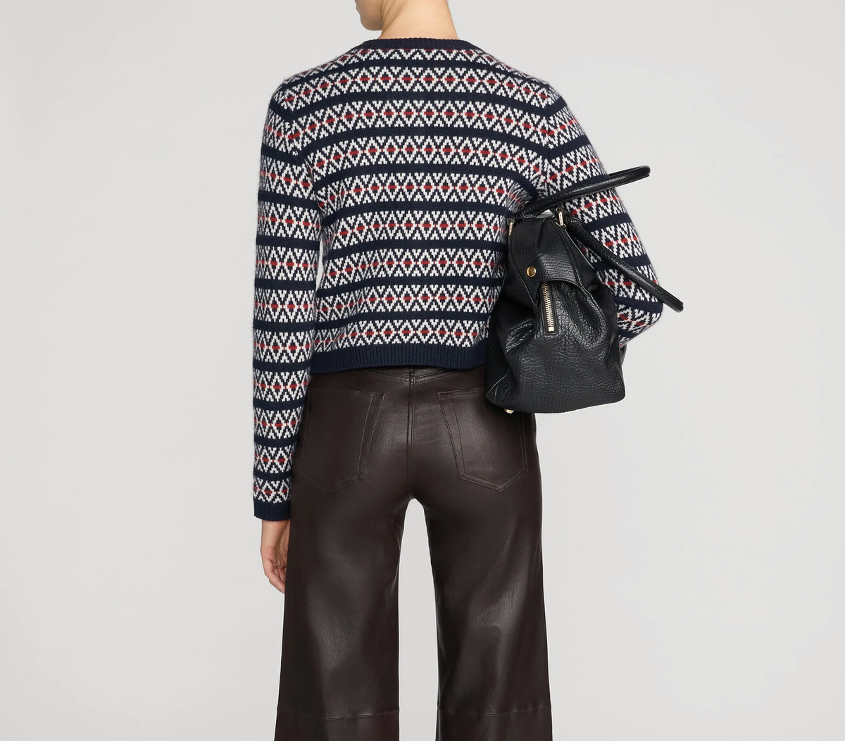 Cashmere Cardigan in Navy Fair Isle-Sweaters-Frame-Navy Fair Isle-XS-Mercantile Portland