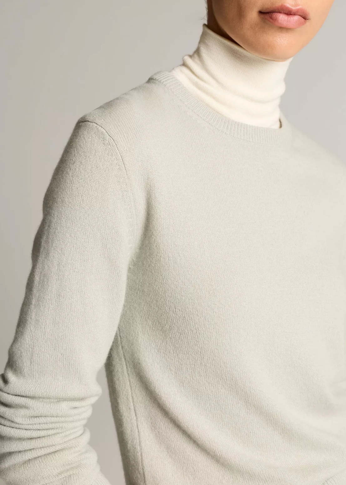 Cashmere Classic Crew Neck Sweater in Sage Stone-Sweaters-Vince-Sage Stone-XS-Mercantile Portland