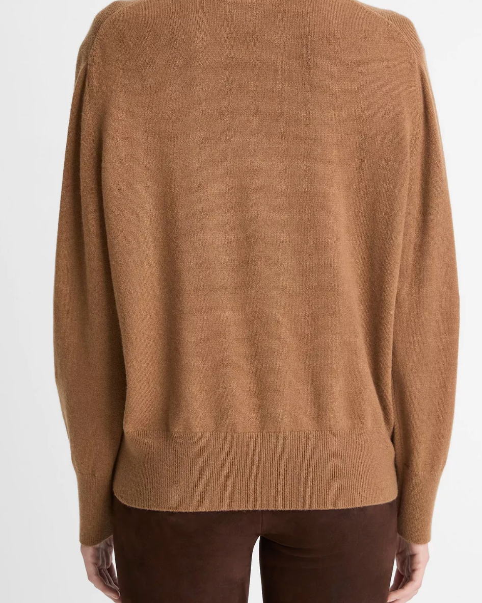 Cashmere Crew Neck Sweater-Clothing-Vince-Cognac-XXS-Mercantile Portland