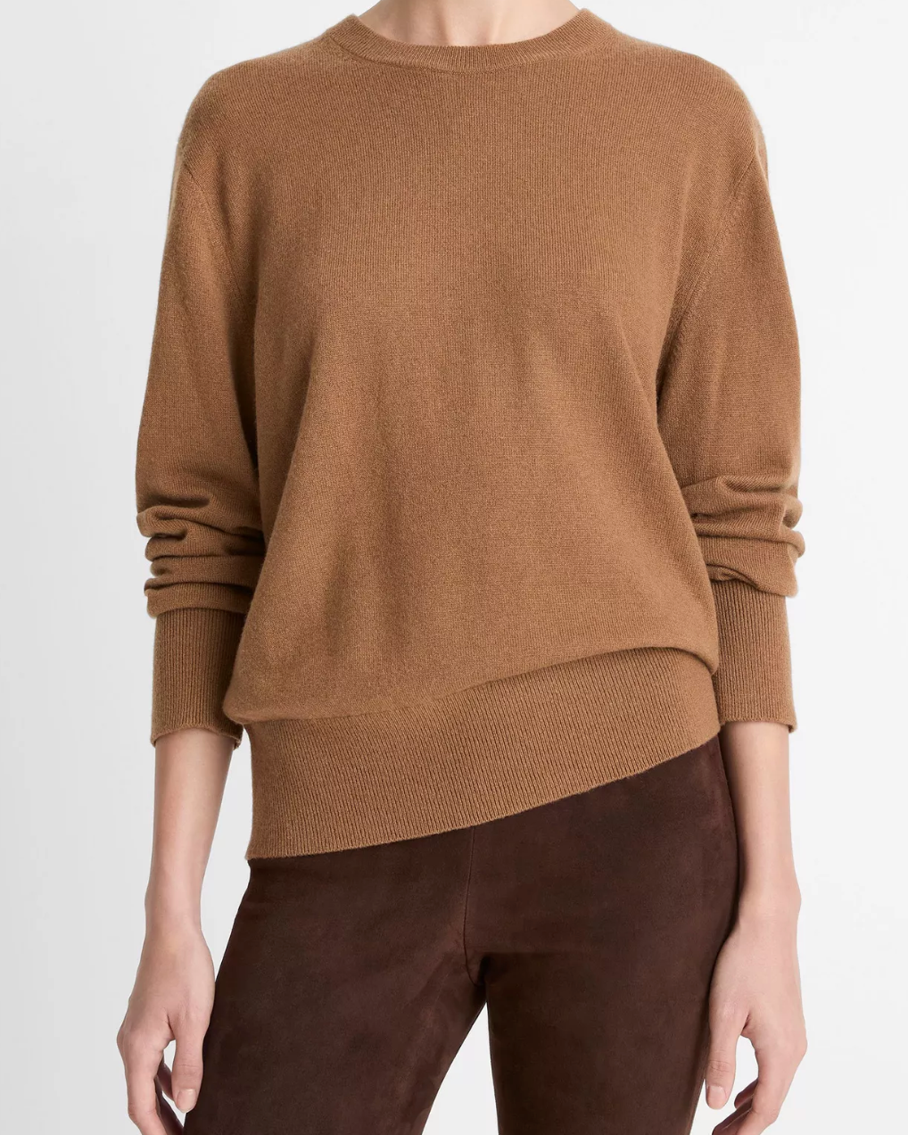 Cashmere Crew Neck Sweater-Clothing-Vince-Cognac-XXS-Mercantile Portland