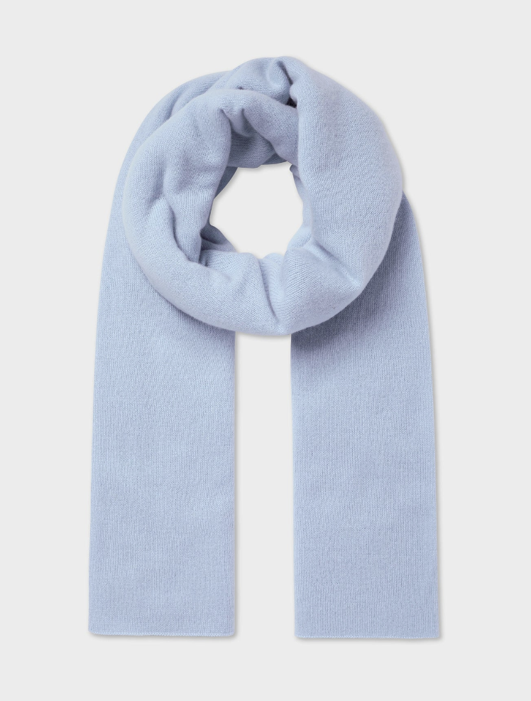 Cashmere Travel Wrap in Pale Blue Mist-Scarves and Wraps-White & Warren-Mercantile Portland