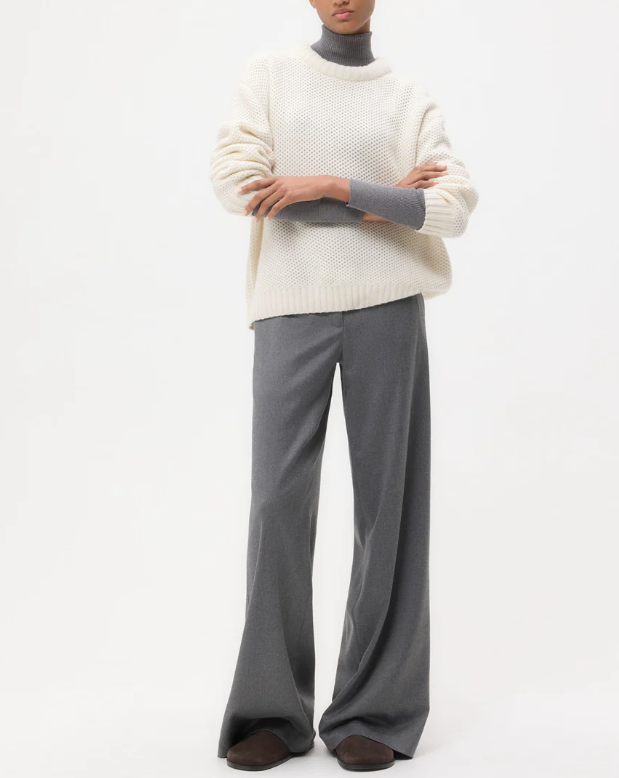 Cashmere Waffle Thermal-Sweaters-TWP-Ivory-XXS-Mercantile Portland