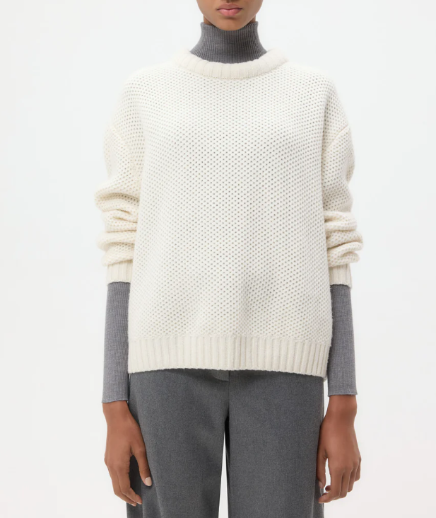 Cashmere Waffle Thermal-Sweaters-TWP-Ivory-XXS-Mercantile Portland