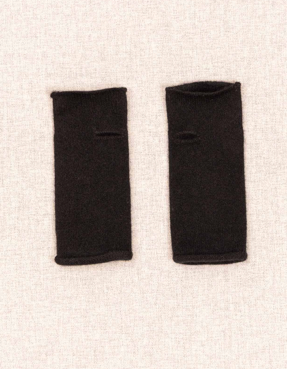 Cashmere Wrist Warmers in Black-Gloves-OATS & RICE-Black-OS-Mercantile Portland