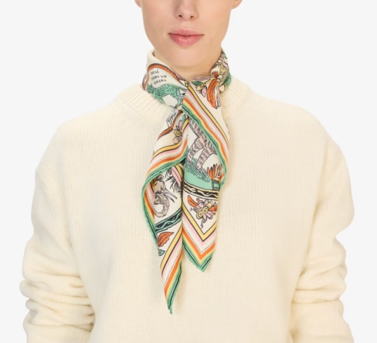 Chance 70 X 70 cm Scarf-Scarves and Wraps-Inoui Editions-Multi-OS-Mercantile Portland