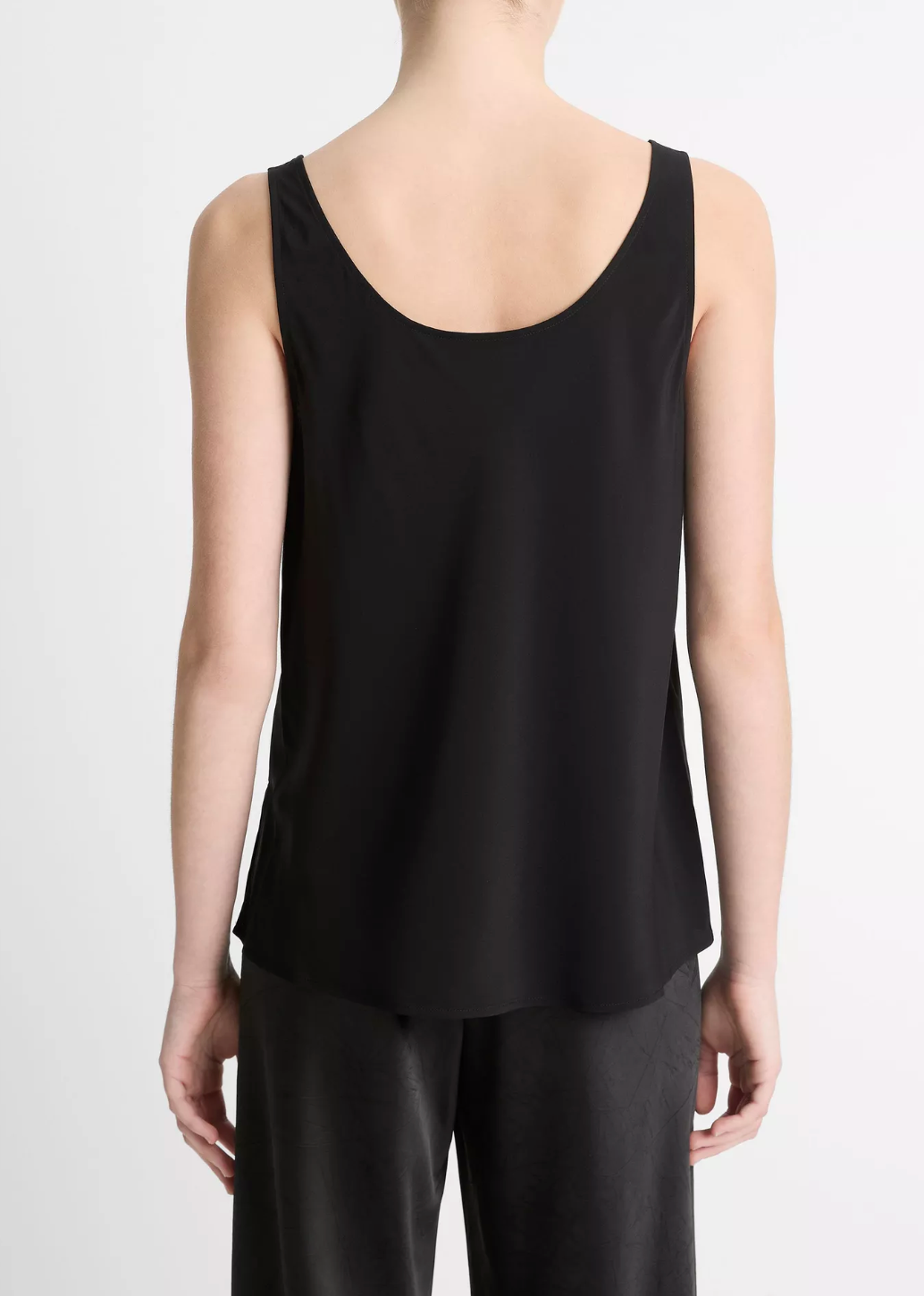Classic Silk Bias Cami Tank-Shirts-Vince-Black-XXS-Mercantile Portland