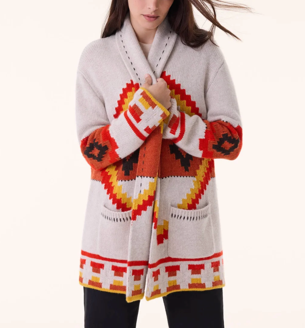 Cody Cardigan in Burnt Orange-Sweaters-KUJTEN-Burnt Orange-1-Mercantile Portland