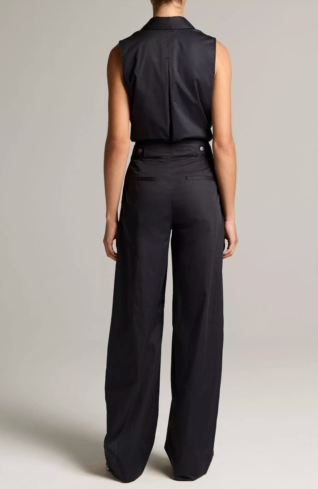 Cotton High-Rise Trouser-Pants-Vince-Ink-2-Mercantile Portland