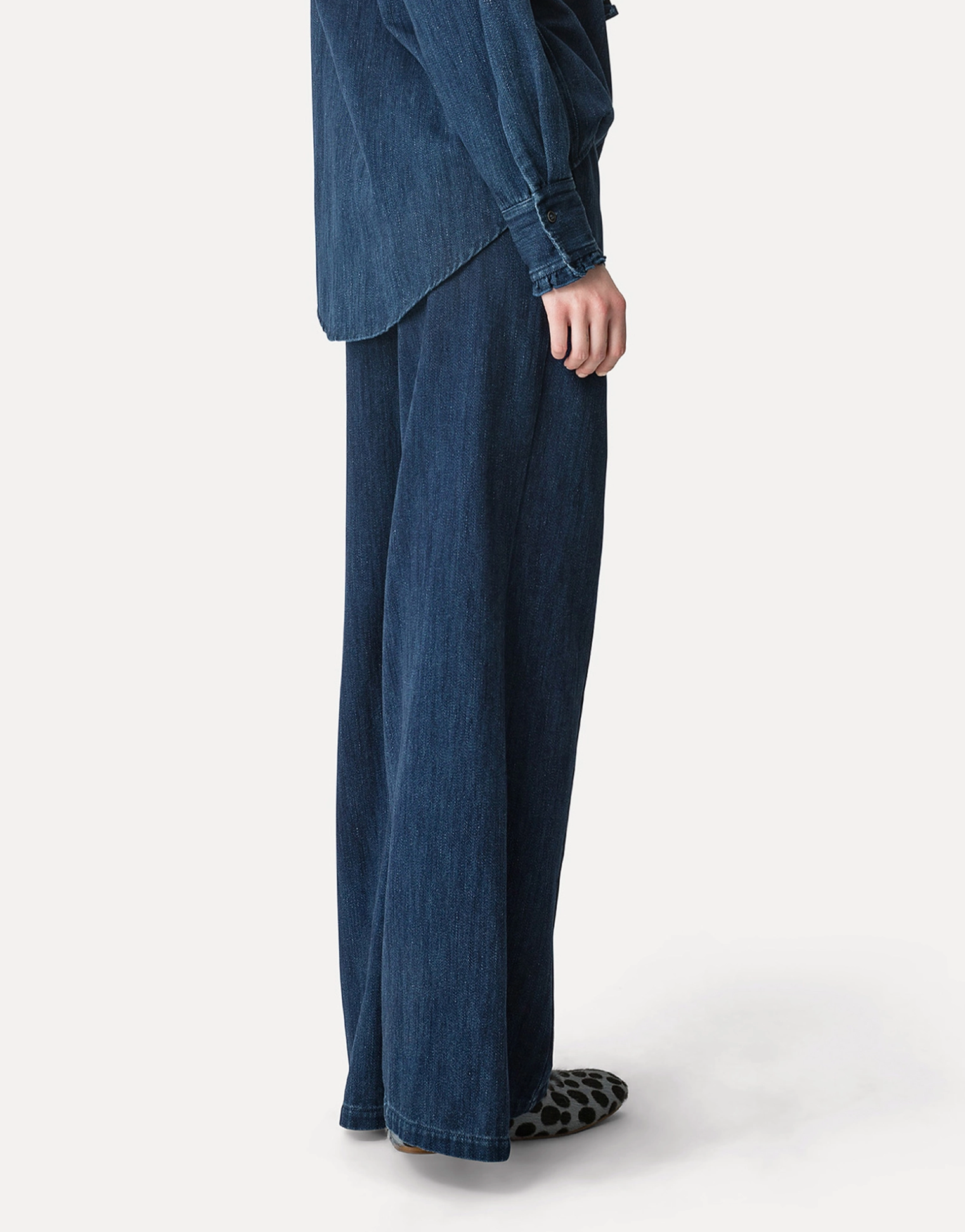 Denim Palazzo Pants-Denim-Forte Forte-Indigo-00-Mercantile Portland