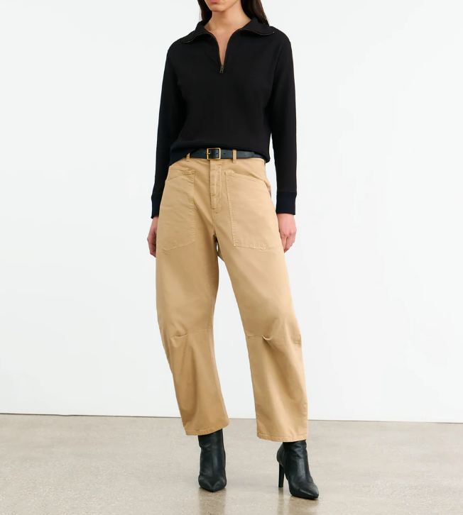 Diya Quarter Zip Sweatshirt-Clothing-Nili Lotan-Black-XS-Mercantile Portland